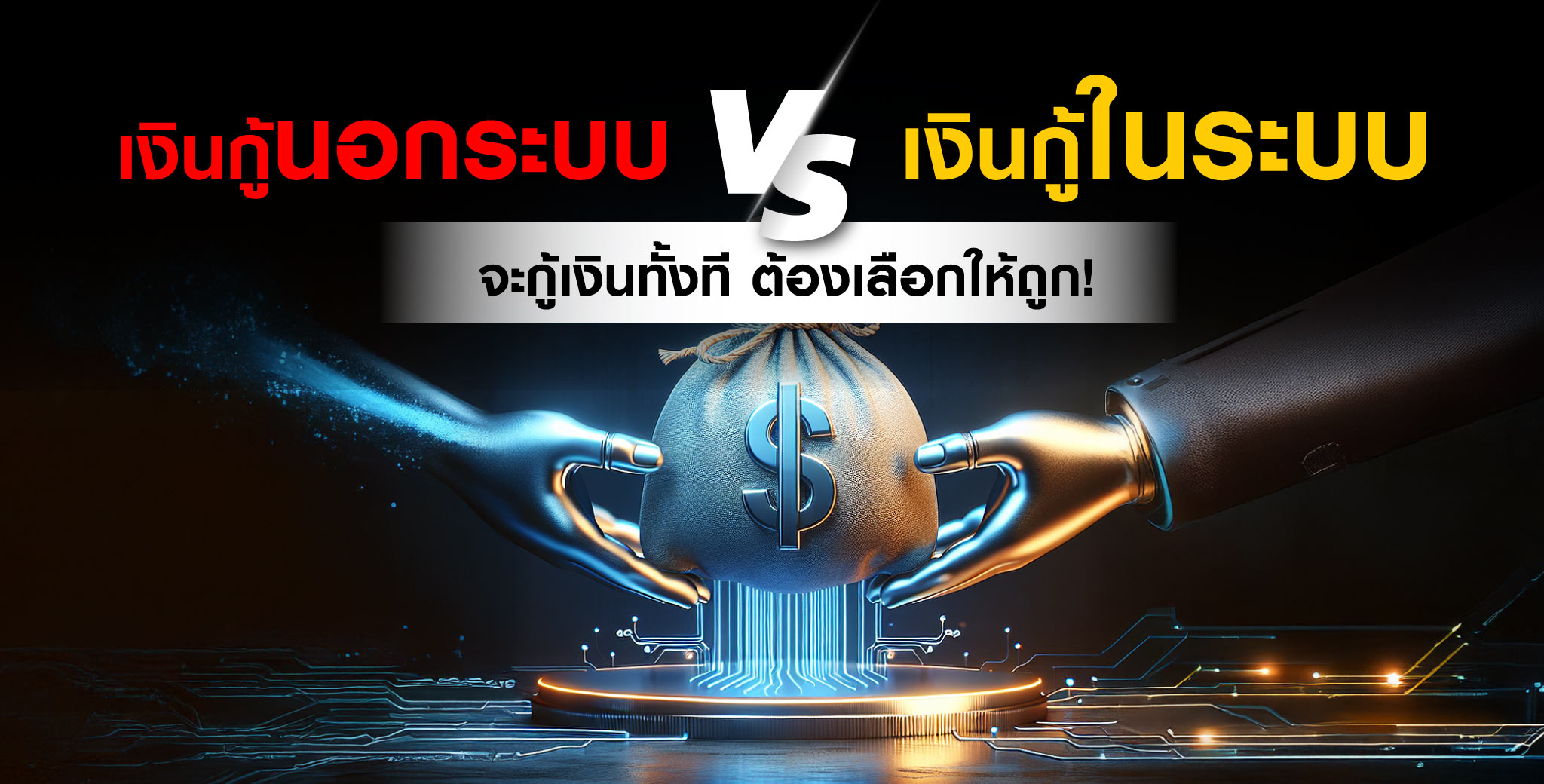 เงินกู้ในระบบ vs นอกระบบ และข้อแตกต่างที่ควรรู้